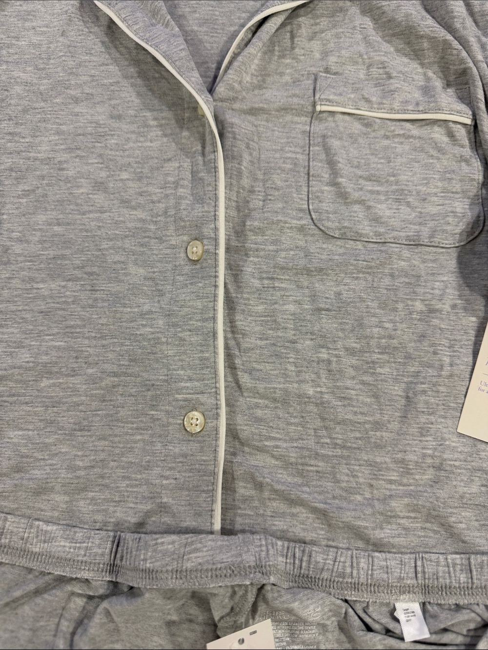 stars above Heather Gray Short Sleeve Knit Pajama Set - Picture 4 of 5